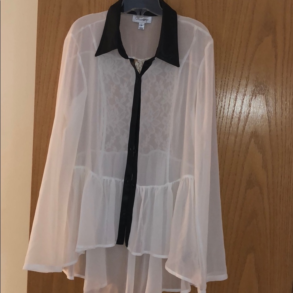 White & Black blouse